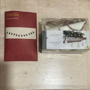 Threshold /Ikea- White and Green Garland Combo